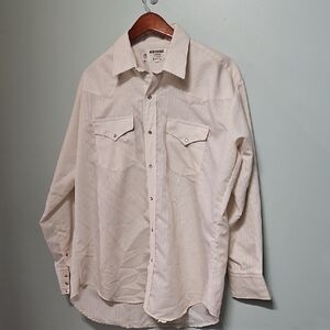 Rubbock Men's Cream Pearl Snap Western Shirt
